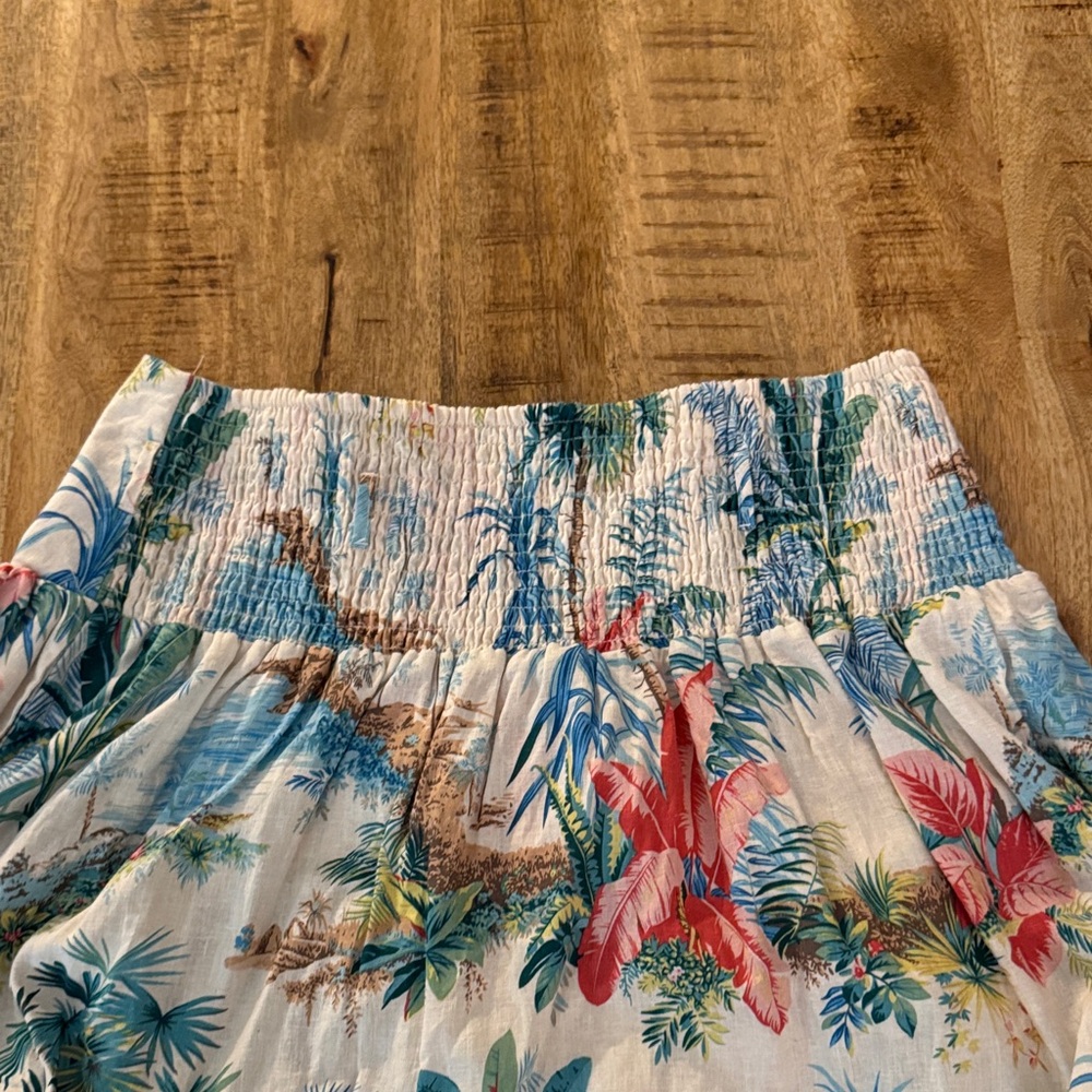 C&C California Tropical Print Women's linen rayon blend Skirt set NWT LARGE - Picture 7 of 11